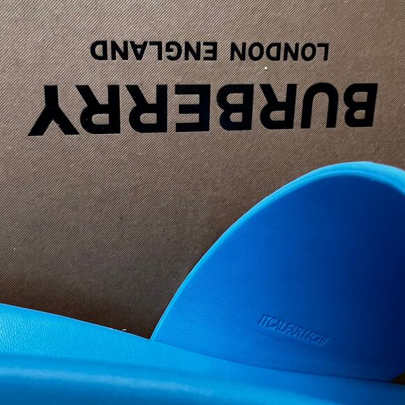 Burberry Melroy TB Monogram-Embossed Slides, EU39/US6 - Picture 11 of 15